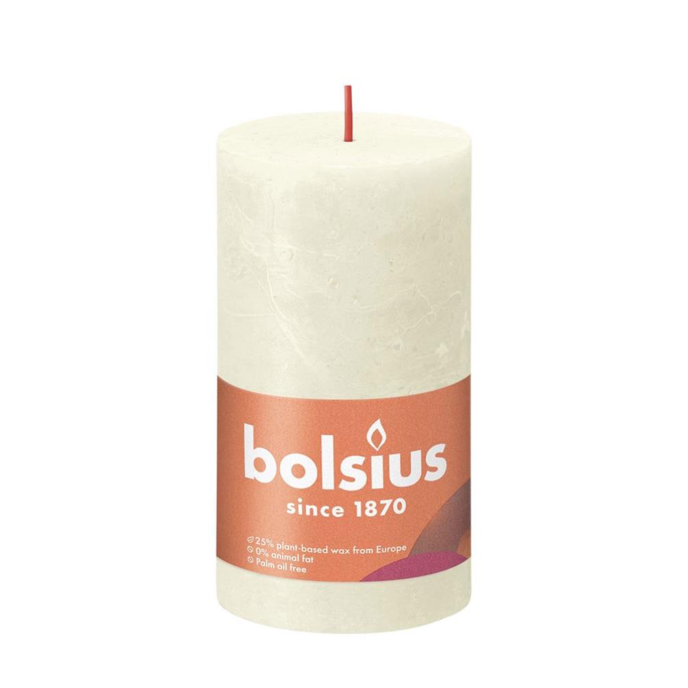 Bolsius Soft & Pearl Rustic Shine Pillar Candle 13cm x 7cm £6.29